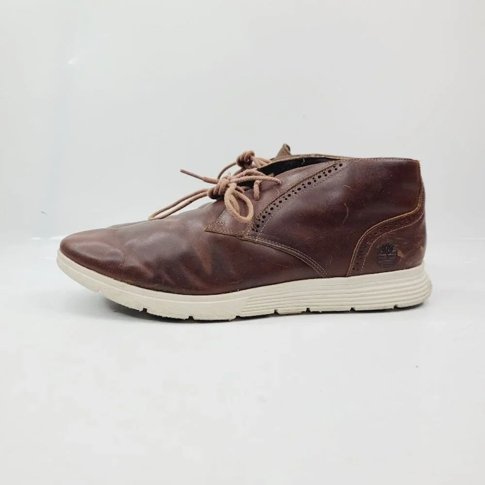 Timberland Men's Brown Franklin A22QA Leather Classic Ankle Chukka Boots Size 12
